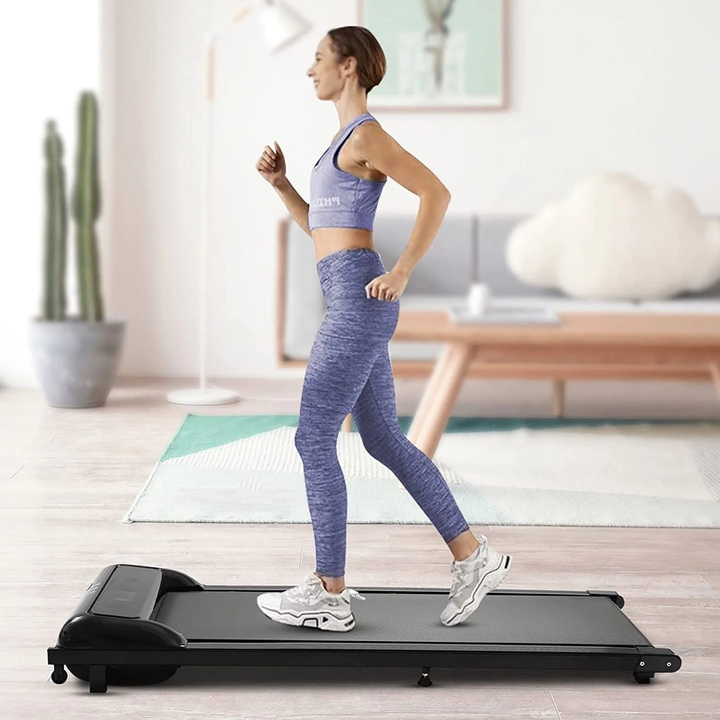 Walking Pad Treadmill Free Installation under Desk Treadmill Slim Flat Portable Treadmill